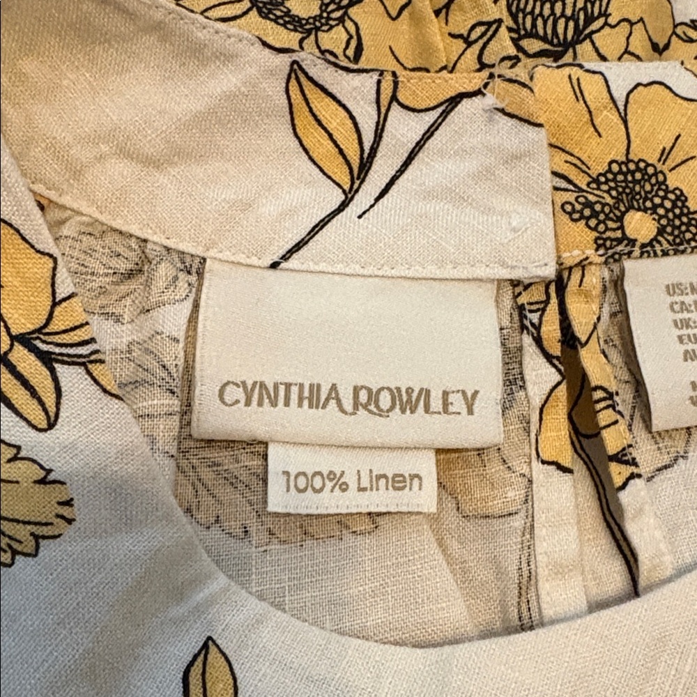 Cynthia Rowley White Sundress with Yellow Floral Print - Picture 5 of 7